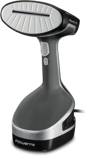 Rowenta Access Steam+, Cepillo de vapor, Plancha vertical 1600 W, Depósito 190 ml, Elimina arrugas, olores y desinfecta, Accesorio prendas delicadas, Cable 3 m, Gris/Negro, DR8150