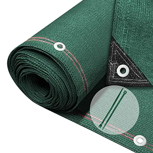 VOUNOT® Malla Sombreo y Ocultación 1.5×10m, Valla Privacidad 230 g/m² HDPE Protección UV, Red de Sombra con Bridas, para Jardín, Huerto, Balcón, Verde