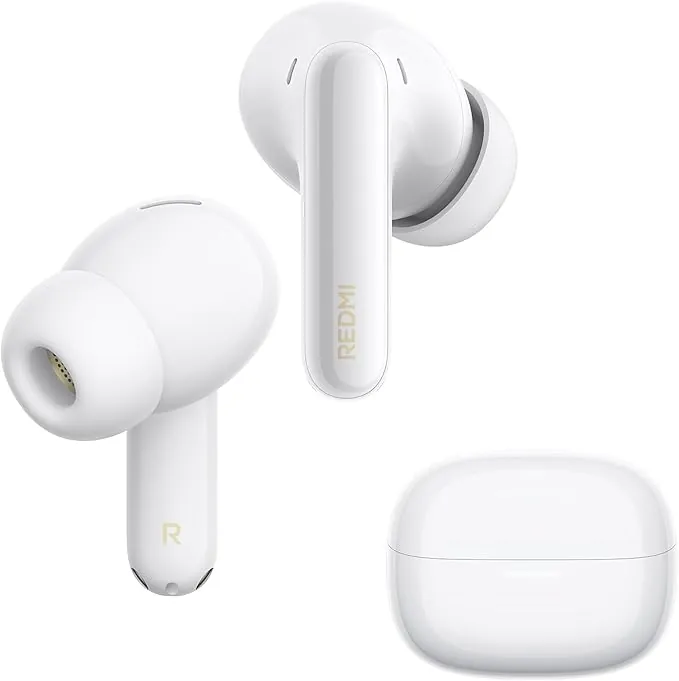 XIAOMI Redmi Buds 8 Pro, True Wireless Bluetooth, cancelación Activa de Ruido de hasta 55 dB, Triple Driver, Sonido Hi-Res Hi-Fi, Dolby Audio, hasta 33h de autonomía, Bluetooth 5.4, IP54, Blanco