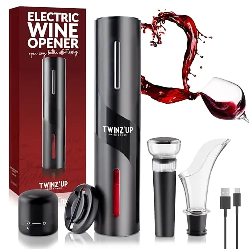 Twinz'up - Sacacorchos Eléctrico Inalámbrico - Abridor de Vino Recargable