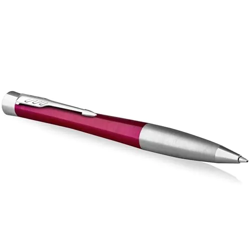 Parker Urban Twist Bolígrafo | Magenta Vivo con Detalles Cromados | Punta Mediana con Tinta Azule | Caja Para Regalo
