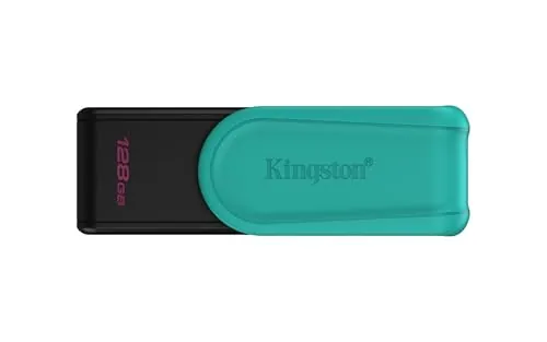Kingston DataTraveler Exodia S Unidad Flash USB - 128GB - USB 3.2 Gen 1 - USB Type A - Negro/Turquesa - DTXS/128GB