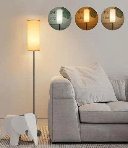 LEAZZLE Lámpara de pie, Lámpara Moderna con 3 Temperaturas de Color