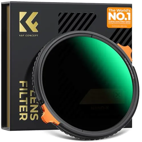 K&F CONCEPT Nano-Xcel 67MM True Color Filtro Variable ND2-32 & Polarizador, 2 En 1 Color Real Filter Densidad Neutra ND2-ND32 Slim（1-5 f-Stops）& CPL de Vidrio Óptico con 28 Capas Revestimiento Nano