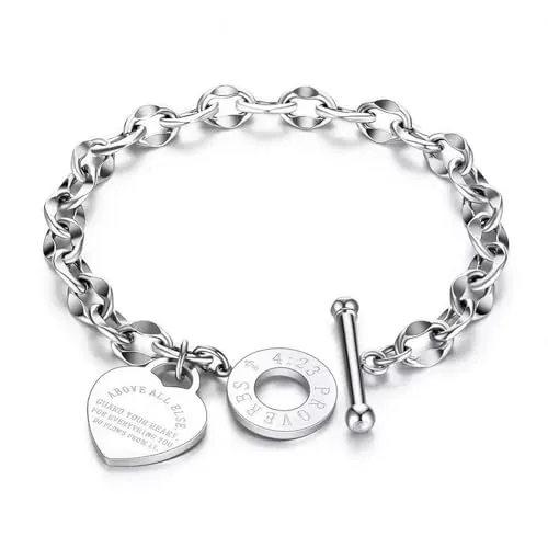 ARYIMYDP Pulsera de STAY de Acero Inoxidable con Cierre OT, Grabado You Can't Stop Me Loving Myself, Joyería Unisex con Símbolo de la Fandom, con Detalles para Uso Diario