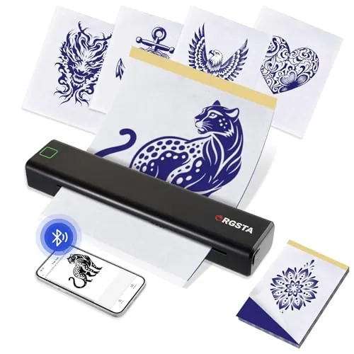 ORGSTA S008 Stampante per Tatuaggi Bluetooth A4 Tattoo Stencil Printer