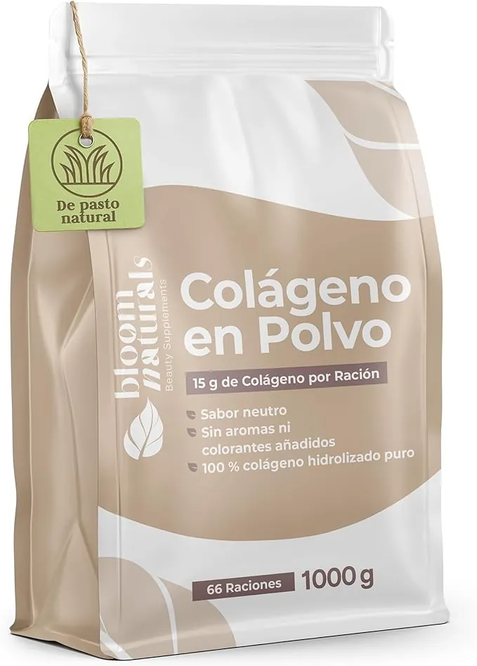 Colágeno en Polvo 1000g - 15g por Ración - 100% Colageno Hidrolizado Puro, Sabor Neutro, 66 Raciones - Producido en Alemania