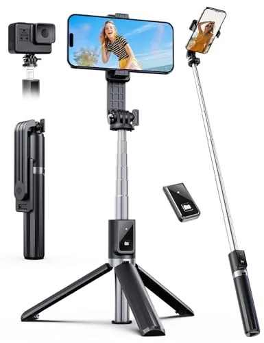 ANXRE Palo Selfie Trípode con Control Remoto, Compatible con iPhone Android