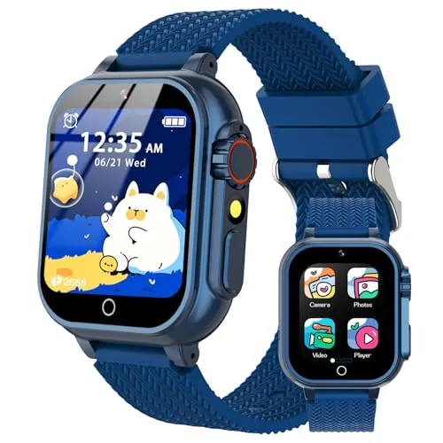clleylise Reloj Inteligente Niño/Niña - Smartwatch para Niños con Monitor de Sueño, 19 Modos de Deporte, Contador de Calorías, 14+ Juegos Educativos Niños de 4+ Años (Blanco)