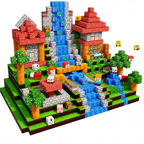 Construcciones Magneticas Niños 200Piezas con Temática de Bosque y Animales