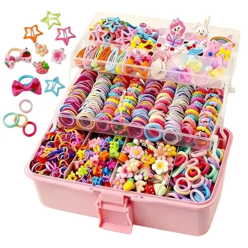 Juego De Pasadores Para El Cabello Para Niñas - 618 Pasadores Elásticos, Accesorios Para El Cabello Para Niñas Con Pinzas De Peinado Coloridas | Bonito Kit De Decoración De Vestidos Para Carnaval, Cum