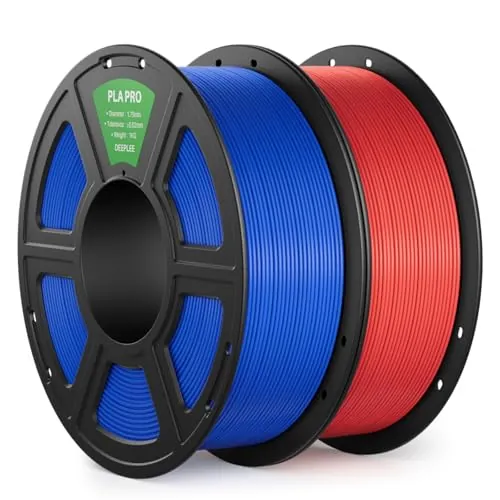 DEEPLEE PLA Pro Filamento 1.75 mm, Azul y Rojo, Kit 2 x 1 kg