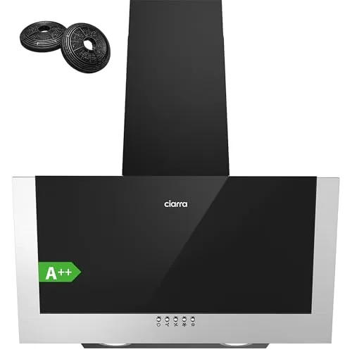 CIARRA CB6736CBK Campana Extractora 60cm Clase A++ 350m³/h 3 Velocidades