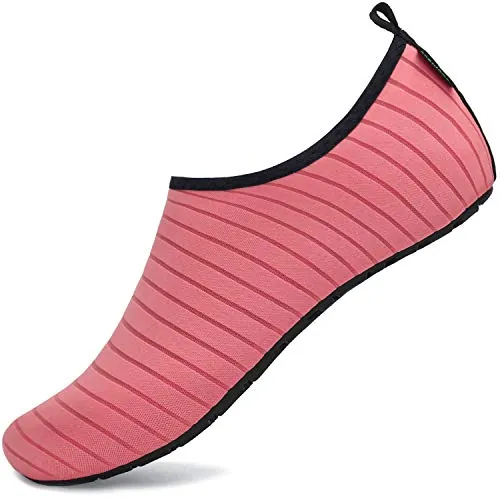 SAGUARO Hombre Mujer Zapatos de Agua Playa Escarpines Zapatillas de Deportes Acuáticos Buceo Surf Snorkel Yoga Piscina, Rosa 40/41