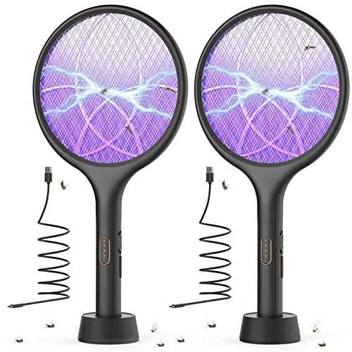 YISSVIC Raqueta Mosquitos Electrica 2PCS Mata Mosquitos Electrico 2 en 1