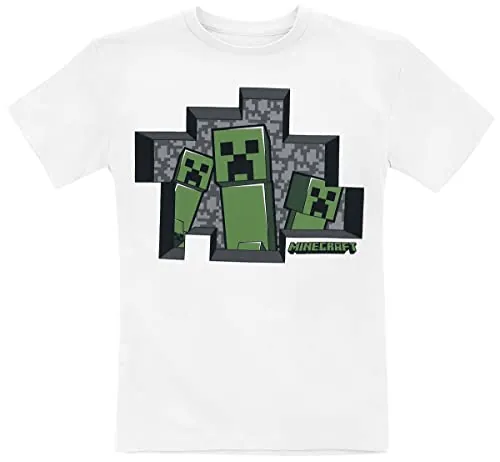Minecraft Kids - Camiseta para hombre, diseño de villanos, color blanco, Blanco, 8 años