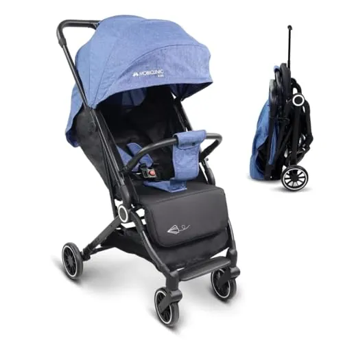 Mobiclinic® kids, Silla de paseo, Ultracompacta, Trip, Arnés con 5 puntos, Manillar para transporte, Cesta, 0-36 meses, Ajustable al completo, Monomando, Capota desplegable, Frenos bloqueables