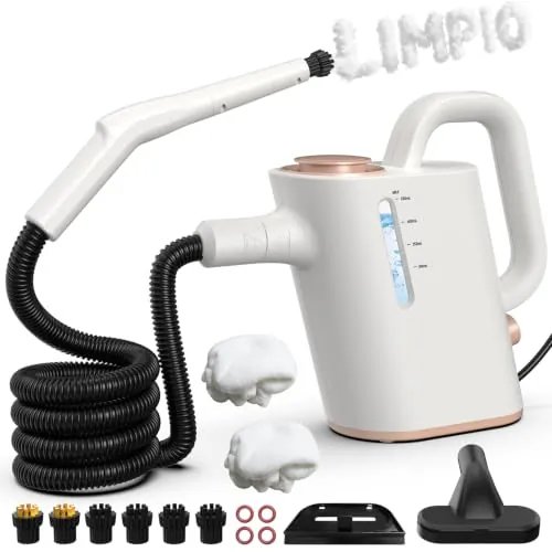 Vaporeta de Mano 15S Calentamiento Rápido, 550 ml Depósito Steam Cleaner