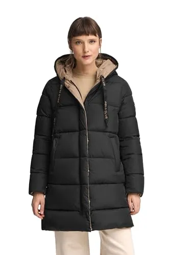 Polo Club Chaqueta Reversible Negra de Mujer con Cierre de Cremallera y Logo bordado Manga Larga - Jacket for women