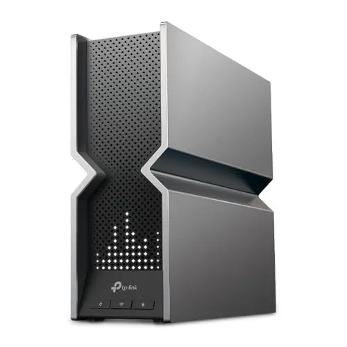 【Nuevo】 TP-Link Archer BE800 - BE19000 Tri Banda Wi-Fi 7 Router |uno de los routers más rápidos con 2 × 10 Puertos G | Pantalla LED|8× Antenas Internas |Red más Segura| VPN，QoS y EasyMesh