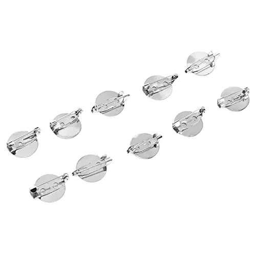 Voluxe Broche Redondo Plano, 10 Piezas de Broche de Bricolaje para niños