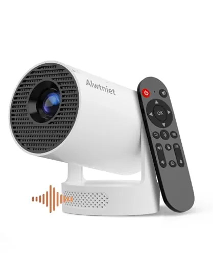 Mini Proyector HY300Pro+, Proyector Portátil Android, Wi-Fi 6 y Bluetooth 5.4, Altavoz de 5W, Corrección Trapezoidal Vertical Automática, Rotación de 180°