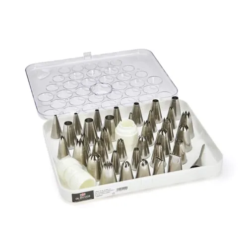 De Buyer, SURTIDO 35 BOQUILLAS INOX +ADAPTATOR,27,9 x 20,1 x 10,9 cm-2114.10