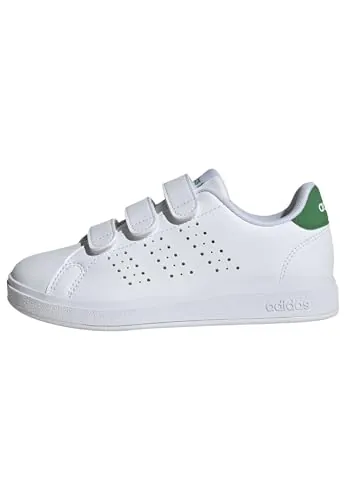 adidas Unisex niños Advantage Base 2.0 Shoes Children, Cloud White/Cloud White/Green, 29 EU