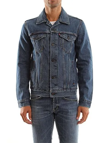 Levi's The Trucker Chaqueta, Medium Stonewash, S Hombre
