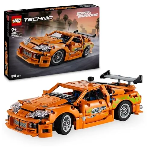 LEGO Technic Fast and Furious Toyota Supra MK4 Kit de Maqueta de Coche Deportivo de Juguete con Motor de 6 Cilindros, Regalo para Niños y Niñas de 9 Años o Más y Aficionados al Motor 42204
