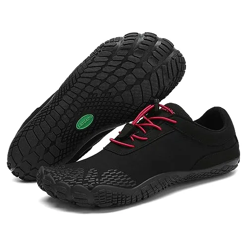 SAGUARO Hombre Barefoot Zapatillas Minimalistas Mujer Antideslizante Zapatos Barefoot para Zero Drop Soles Regaliz,Gr.41