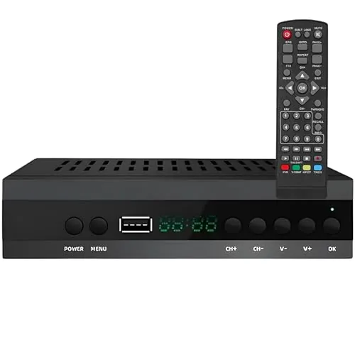 Decodificador TDT HD HDMI Euroconector DVB-T2 H.265 HEVC Para TV Antigua Con Sintonizador Integrado y Reproductor USB