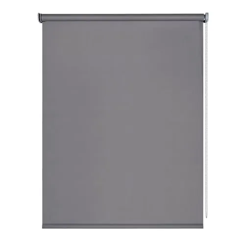 Estores enrollables Opacos Premium, Estor Opaco para Máxima Privacidad con Fácil Instalación en Techo o Pared, Persiana Opaca para Salon o Dormitorio STORESBASIC Gris 160x250