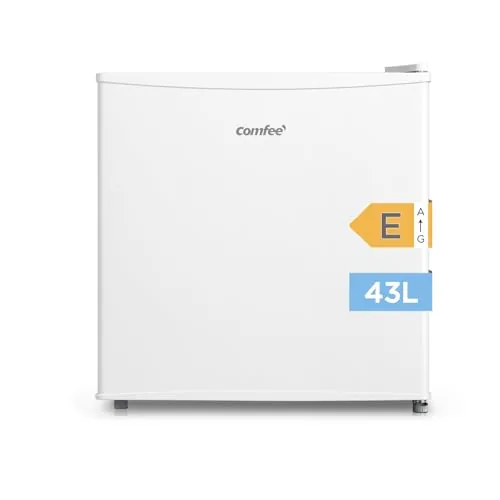 Comfee' RCD50WH2(E) Mini Frigorífico Bar, Pequeño Silencioso, Mono Puerta, para Aplicaciones en Hotel, Hogar, Oficina, 43L, Blanco, 47.2 x 45 x 49.2 cm [Clase de eficiencia energética E]