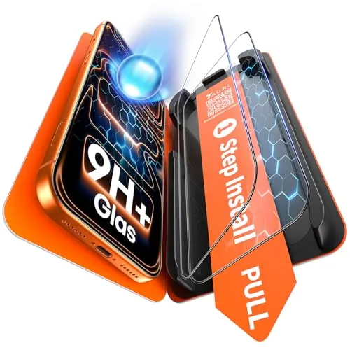 TAURI Protector Pantalla para iPhone 17 Pro [Instalación en 1 Paso]