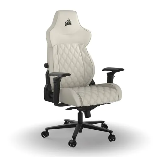 Corsair TC500 Luxe Silla para Juegos – Tejido Transpirable Premium – Asientos Anchos – Reposabrazos Ajustables en 5 Direcciones – Soporte Lumbar Ajustable – Reclinable 90-135° – Escarcha