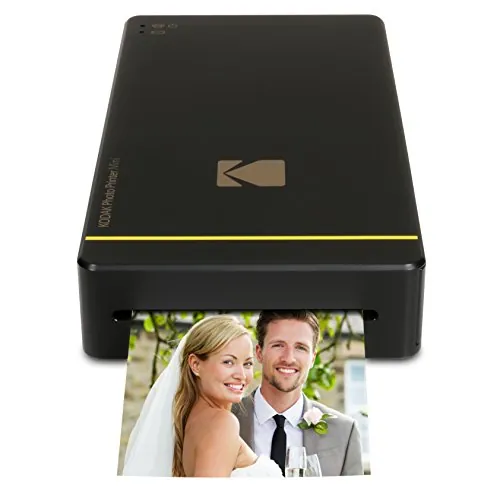 Kodak Photo Printer Mini WiFi - Impresora fotográfica (Impresión por sublimación, Cian, Magenta, Amarillo, 16,7 M, MicroUSB), negro