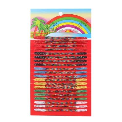 Pulseras Tejidas de la Amistad - 100 Piezas Boho Brasil Surfer, Playa, Hilo de Colores, Coloridas Tobilleras Trenzadas Hechas a Mano, Tela Cuerda Boho,Rojo