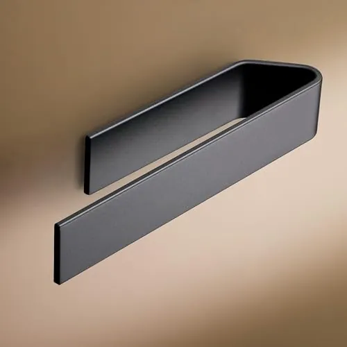 Design Hamburgo Toallero | 22 cm | Negro | Adhesivo