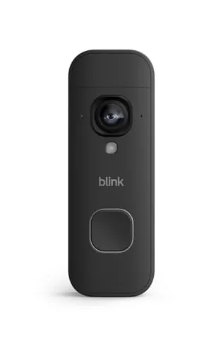 Blink Videotimbre 2K+ con pilas (últ. generación) | Vista de cuerpo entero | Audio mejorado | IP65 | Pilas de larga duración | Instalación sencilla | Módulo de sincronización no incluido (negro)