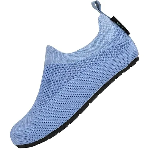 SAGUARO Zapatillas de Estar por Casa Niños Zapatos Antideslizantes de Punto Ligeras Unisex Kids Pantuflas, Pantuflas Azul 36/37