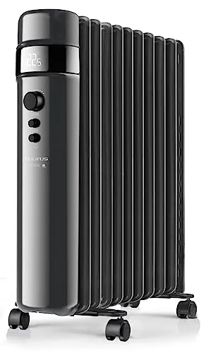 Taurus Agadir 2500 Radiador de Aceite Digital 2500W, 11 Elementos, ECO | 3 potencias, modo ECO, temperatura 5 a 35 °C, ruedas; hasta 25 m²