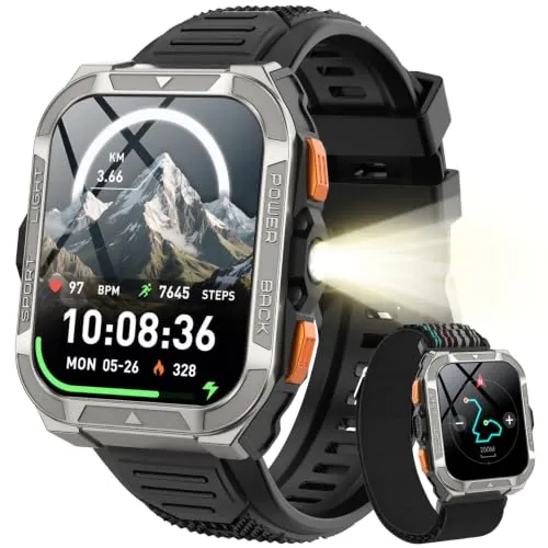 Blackview Smartwatch Hombre, 1.91" Reloj Inteligente Hombre Militar con GPS