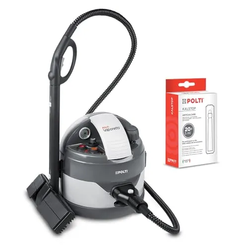 Polti Vaporetto Eco Pro 3.0 Kalstop, Incluye 20 Ampollas Antical | Limpiador de vapor con caldera, tapón de seguridad, potencia 2000 W, presión 4,5 bar, 9 accesorios incluidos