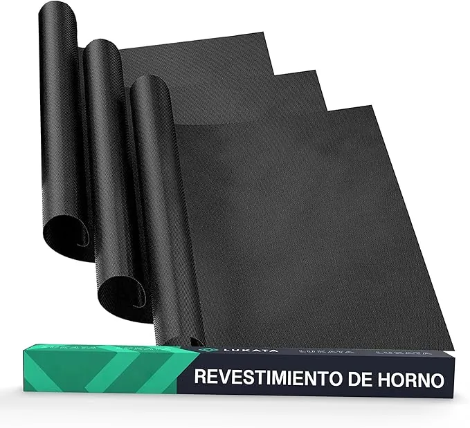 Hoja de Revestimiento de Horno (Paquete de 3) - Protectores de Horno Resistentes antiadherentes Reutilizables Grandes de 50x40 cm para la Parte Inferior de los hornos