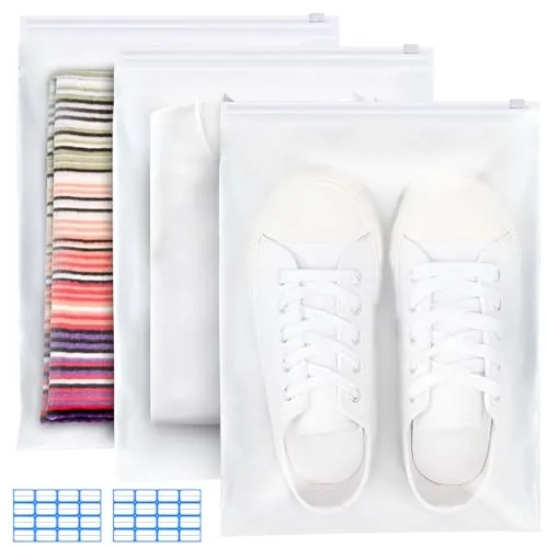 Nenull 30 x 40 cm, 30 unidades, bolsa con cremallera, bolsa de viaje, bolsa de ropa, impermeable, resistente a los olores, bolsa de almacenamiento