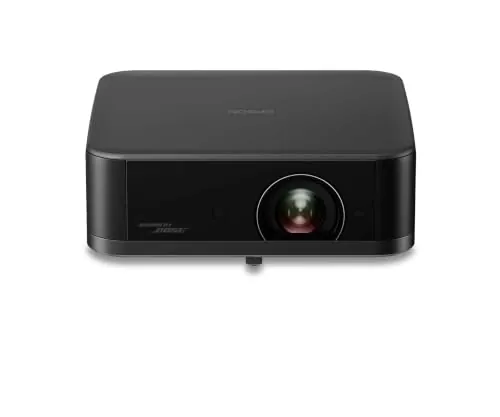 Epson Lifestudio Pop Plus EF-62B | Proyector Smart TV portátil 4K Pro‑UHD económico | Sound by Bose | 700 lúmenes | 3LCD x RGB-LED | Google TV | Pantallas de hasta 150″ | Garantía de 5 años | Negro