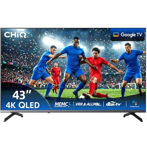 CHiQ Smart TV 43 Pulgadas 4K UHD QLED Google TV (U43QST)