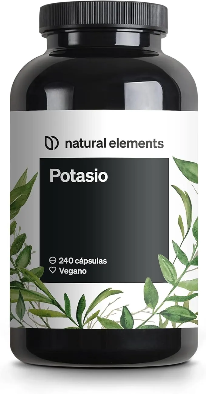 Potasio - 800 mg de citrato de potasio por dosis diaria - Soporte para la tensión arterial, la función muscular y el sistema nervioso - 240 Comprimidos - Vegano y probado en laboratorio en Alemania