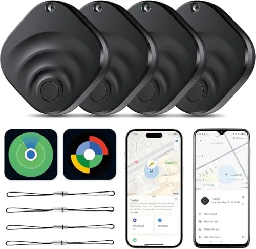 2026 Tracker Etiquetas Localizador de artículos para Android y iOS Bluetooth Tracker Etiquetas Inteligentes Compatibles con Apple Find My (iOS) y Google Find Hub (Android)